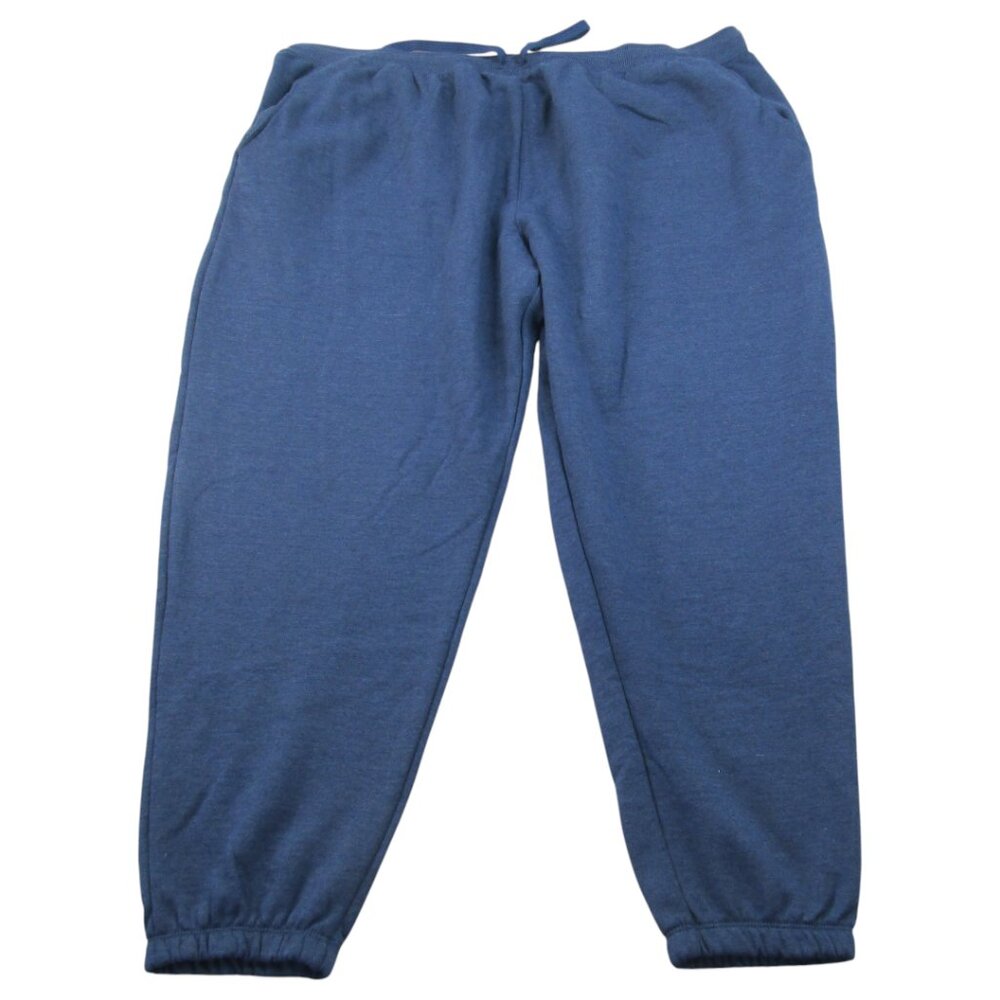 Terra and Sky Jogger Sweatpants Mens 4X Blue Fleece Tapered Leg Drawstring Waist